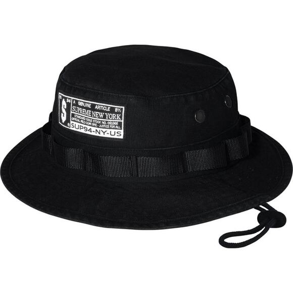 Size M/L • Supreme Military Boonie • Black • Cross Posted • Firm - Picture 2 of 4